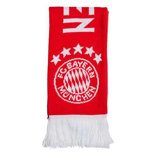 Adidas Fan Scarf - Real Madrid, FC Bayern, Arsenal FC, Juventus, Manchester United - Soft Knit Fabric, Classic Fringed Ends - 1