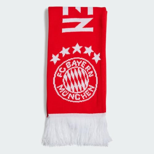 Adidas Fan Scarf - Real Madrid, FC Bayern, Arsenal FC, Juventus, Manchester United - Soft Knit Fabric, Classic Fringed Ends - 2