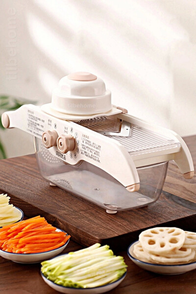 Adjustable Container Lemon Grater with Vegetable Finger Potato Cutter Grater Julienne Chips Slicing - 7