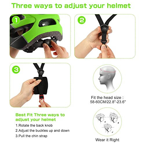 Adult Cycling Bike Helmet with Adjustable Ultralight Stable Road/Mountain Bike Cycle Helmets for Mens Womens - 7