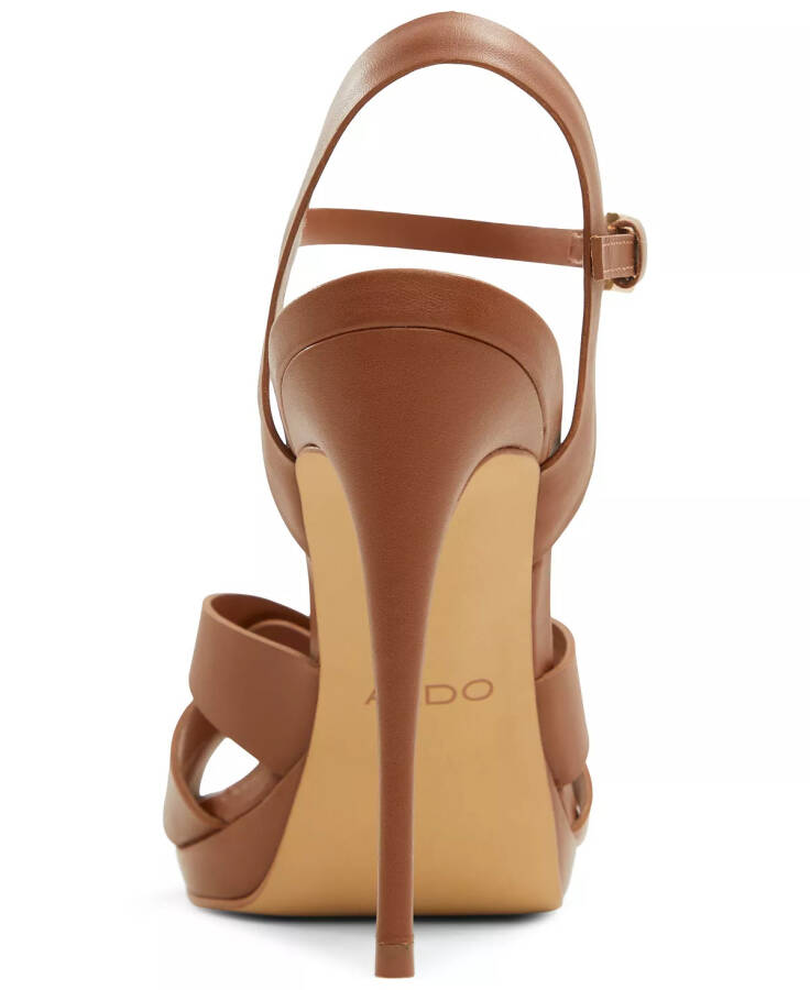 Afaoni Strappy Two-Piece Stiletto Dress Sandals Brown - 3