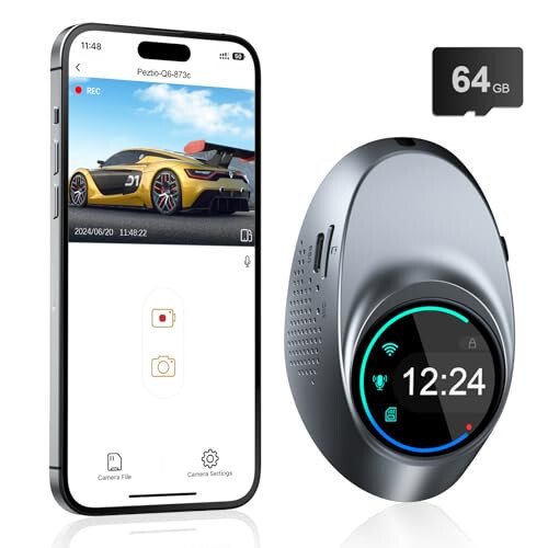 Affver 4K Dokunmatik Ekranlı Dash Cam, Dahili 5G WiFi, Ücretsiz 64GB Kart, Uygulama ile Arabalar İçin Dash Kamera, Araba Kamerası, Arabalar İçin Dash Camlar, 24 Saat Park İzleme, Gece Görüşü, Döngü Kaydı - 1