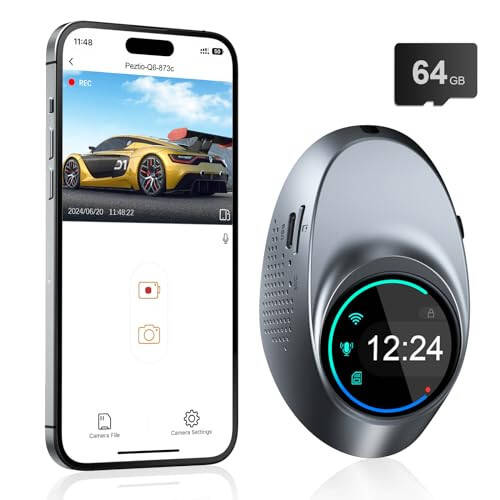 Affver Dash Cam 4K with Touch Screen, Built-in 5G WiFi, Free 64GB Card, Dash Camera for Cars with App, Car Camera, Dashcams for Cars, 24 Hours Parking Monitor, Night Vision, Loop Recording - 1