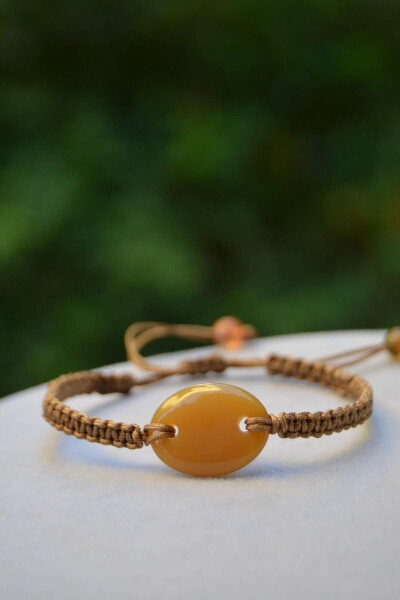 Agate Natural Stone Macrame Sports Bracelet - 1