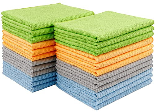 AIDEA Microfiber Cleaning Cloth for Car-24 Pack, 12in.x16in Car Microfiber Towels, Soft & Absorbent Cleaning Cloth, Premium Wash Cloth for House, Kitchen, Car, Shop Towels - 1