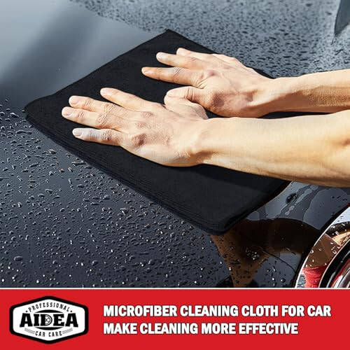 AIDEA Microfiber Cleaning Cloth for Car-24 Pack, 12in.x16in Car Microfiber Towels, Soft & Absorbent Cleaning Cloth, Premium Wash Cloth for House, Kitchen, Car, Shop Towels - 2