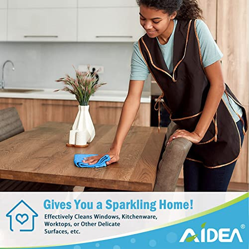 AIDEA Microfiber Cleaning Cloths - 100PK, Soft Absorbent Rags for Cleaning, Lint-Free Towels Cleaning, Kitchen Towels, Microfiber Dusting Cloth for Home, Car, Window, Cleaning Supplies - 12in.x12in. - 6