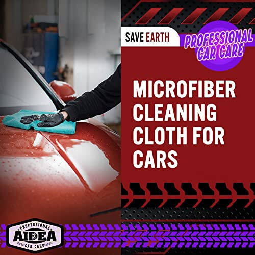 AIDEA Microfiber Cleaning Cloths-50PK, Microfiber Towels for Cars, Premium All-Purpose Car Cloth, Dusting Cloth Cleaning Rags, Absorbent Microfiber Cloth for SUVs, House, Kitchen, Window-12×12 - 5