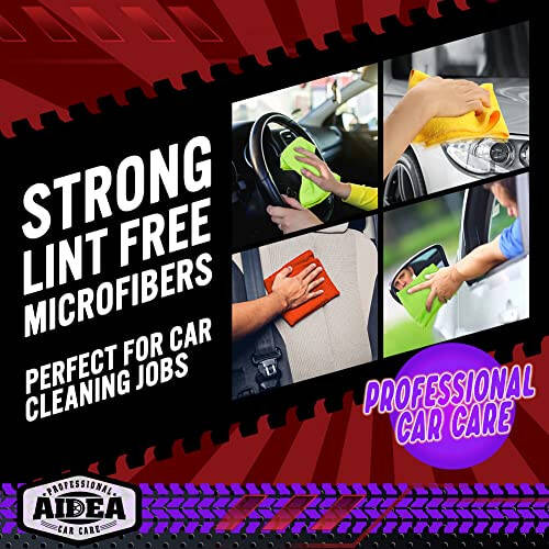 AIDEA Microfiber Cleaning Cloths-50PK, Microfiber Towels for Cars, Premium All-Purpose Car Cloth, Dusting Cloth Cleaning Rags, Absorbent Microfiber Cloth for SUVs, House, Kitchen, Window-12×12 - 7