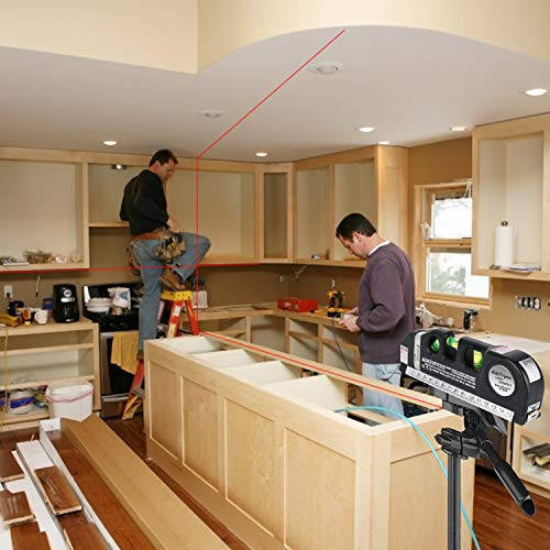 AikTryee Laser Level, Multipurpose Line Tool with 8ft/2.5M Rulers, Standard Cross Line Laser Leveler for Picture Hanging, Cabinets, Tile Walls - 6