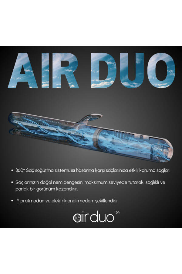 Air Duo-2-in-1 Hair Straightener and Curling Iron - Color: Rose Water - Titanium Plate - 4