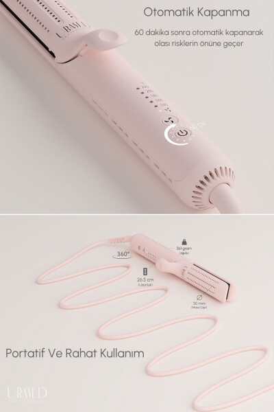 Air Duo-2-in-1 Hair Straightener and Curling Iron - Color: Rose Water - Titanium Plate - 5