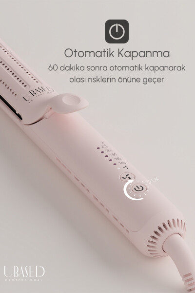 Air Duo-2-in-1 Hair Straightener and Curling Iron - Color: Rose Water - Titanium Plate - 15