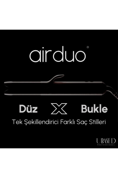 Air Duo-2'si1 Saç Düzleştirici ve Saç Maşası - Renk: Gül Suyu - Titanyum Plaka - 18