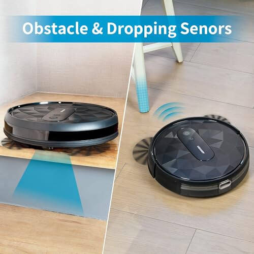 AIRROBO Robot Vacuum Cleaner - Robotic Vacuums with 2800Pa Suction Power, Ideal for Pet Hair, Hard Floors, and Low Carpets - Self-Charging, App Control - 120 Minutes Runtime. - 7