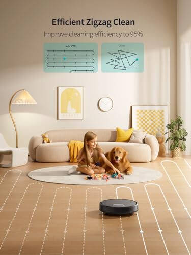 Airzeen Robot Vacuum Cleaner with 4500Pa Strong Suction, 3 in 1 Robot Vacuum and Mop, Carpet Auto-Boost, Self-Charging, 2.9”Slim Design, Remote/App/Alexa Control, Ideal for Pet Hair/Carpet/Hard Floor - 4