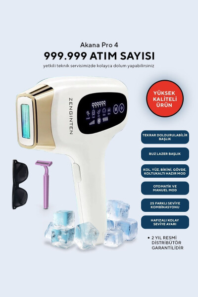 Akana Pro 4 Buz Ipl 999.999 Adet Tüm Vücut Lazer Epilasyon - 9