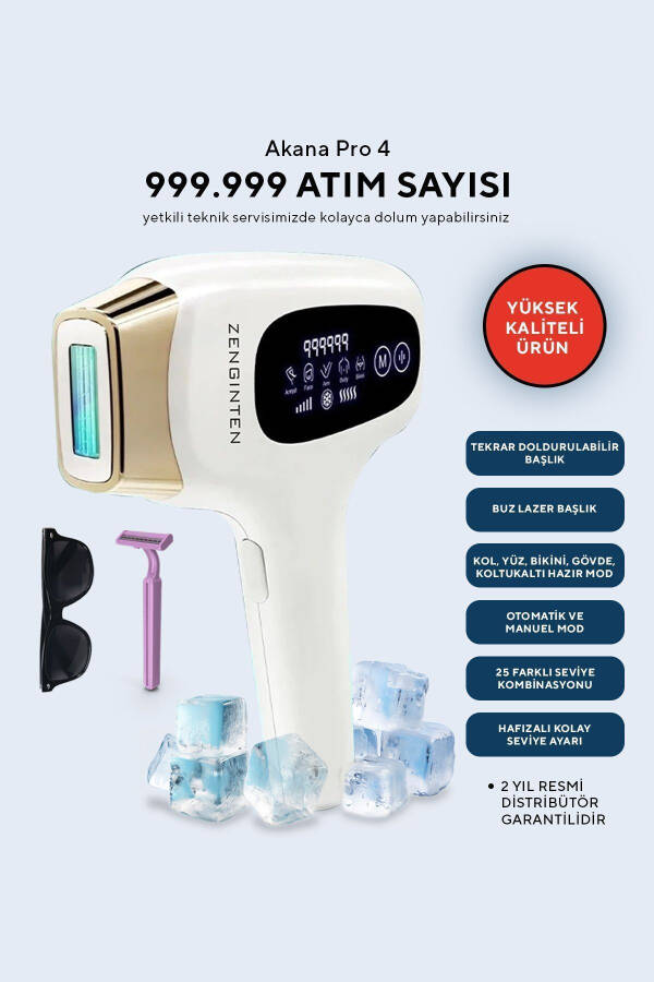 Akana Pro 4 Buz Ipl 999.999 Adet Tüm Vücut Lazer Epilasyon - 9