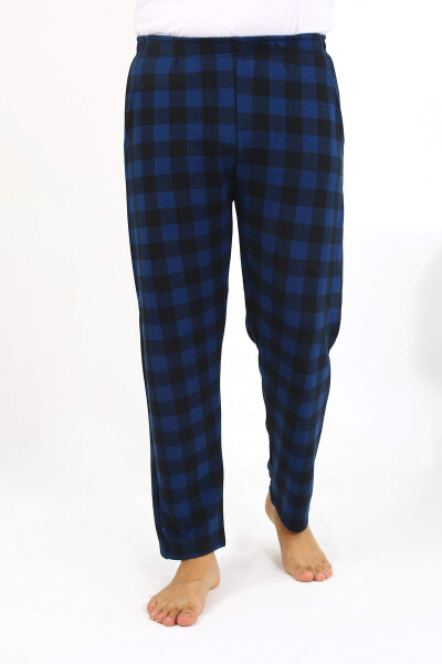 Akbeniz Men's Plaid Cotton Single Bottom Pajama 27540 Black - 3