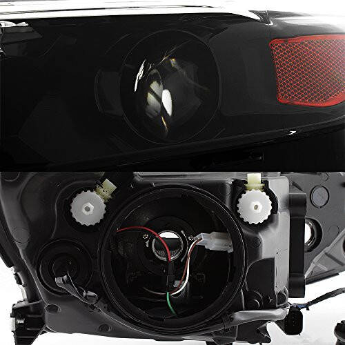 AKKON - For 2016-2018 Cherolet Malibu Driver + Passenger Side Projector Headlight Assembly Black Housing Clear Lens Set - 3