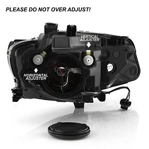 AKKON - For 2016-2018 Cherolet Malibu Driver + Passenger Side Projector Headlight Assembly Black Housing Clear Lens Set - 5