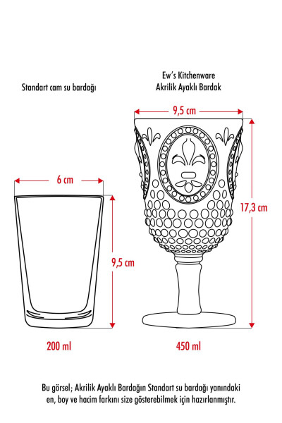 Akril Binafsha Rangli Yag'onchasi & Su ichimliklar Kofe Yonida Stakan 450 ml (Shisha emas) - 8