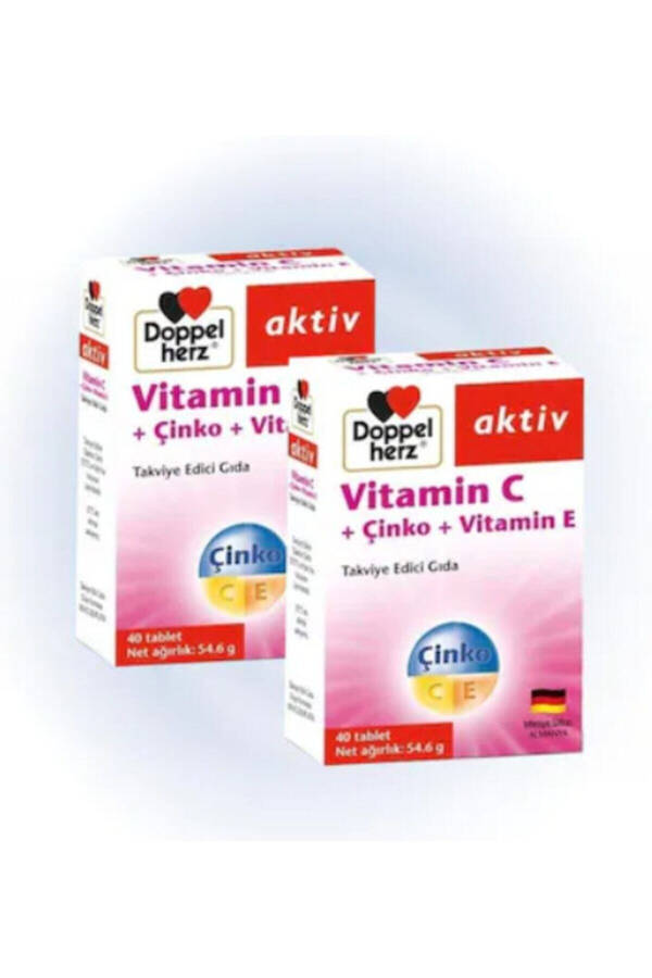 Aktiv Vitamin C Çinko Vitamin E 40 Tablet - 2'li Paket - 1