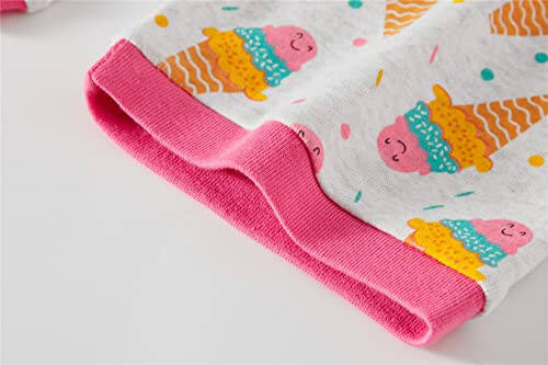 Akyzic Little Girls Pajamas 100% Cotton Short Sleeve Pjs Toddler Summer Sleepwear Kids Clothes Set 3t-10t - 30