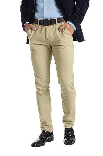 Alamo Slim Fit Çin Paçası Erkek Pantolonu - Klasik Nefes Alabilen Düz Önlü Çin Paçası Pantolon Erkekler İçin - 1