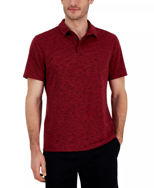 Alfatech Short Sleeve Marled Polo Shirt, Created for Modazone Clay Red Combo - 4