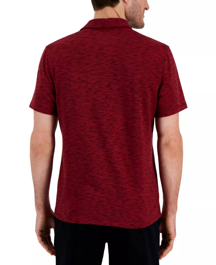 Alfatech Short Sleeve Marled Polo Shirt, Created for Modazone Clay Red Combo - 5