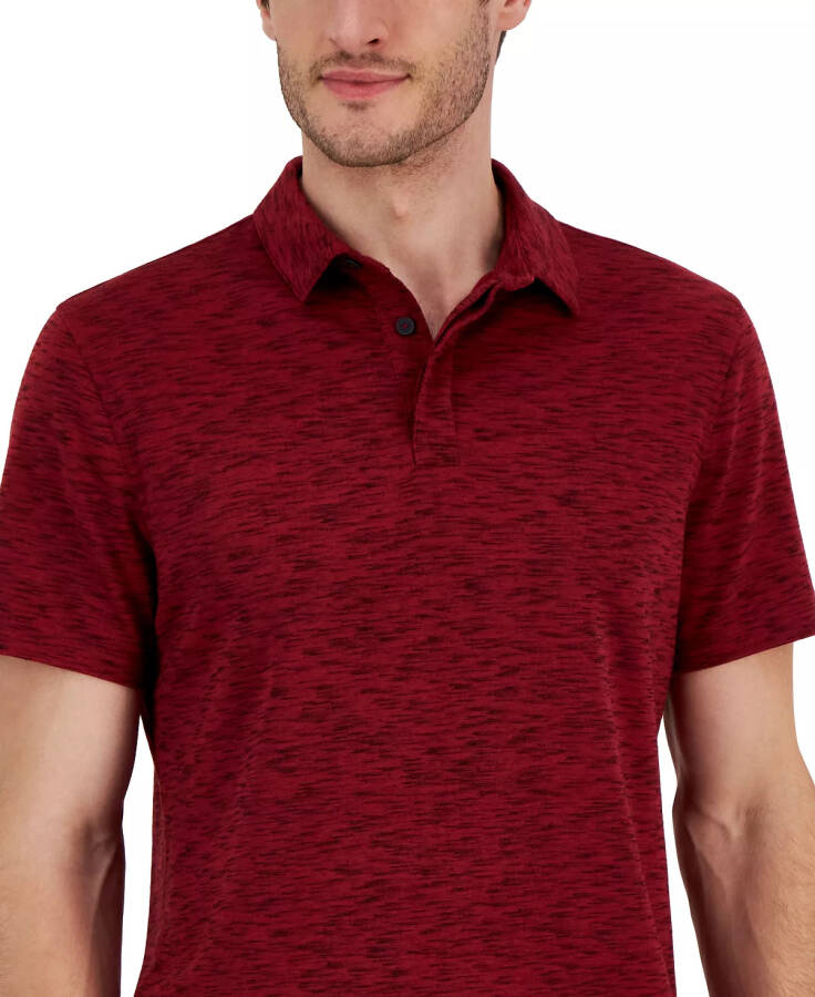 Alfatech Short Sleeve Marled Polo Shirt, Created for Modazone Clay Red Combo - 6