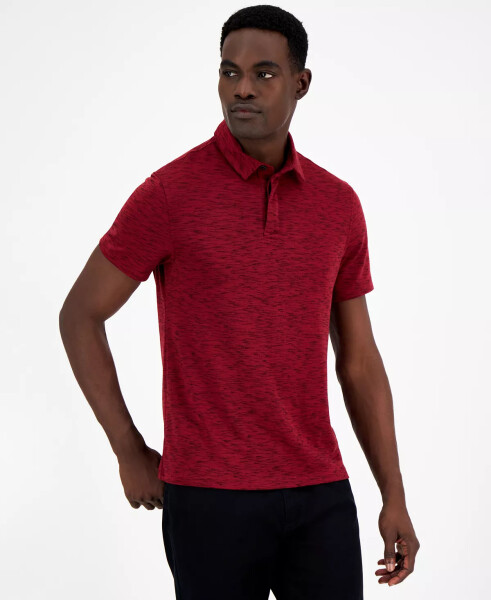 Alfatech Short Sleeve Marled Polo Shirt, Created for Modazone Clay Red Combo - 1