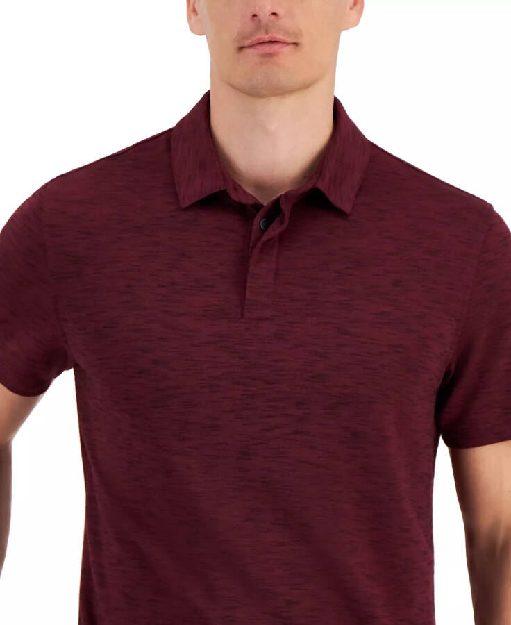 Alfatech Short Sleeve Marled Polo Shirt, Created for Modazone Maroon Banner - 3