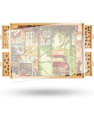 ALL4JIG 1500 dona aylanadigan jumbo puzzle taxtasi tortmalari bilan, 26