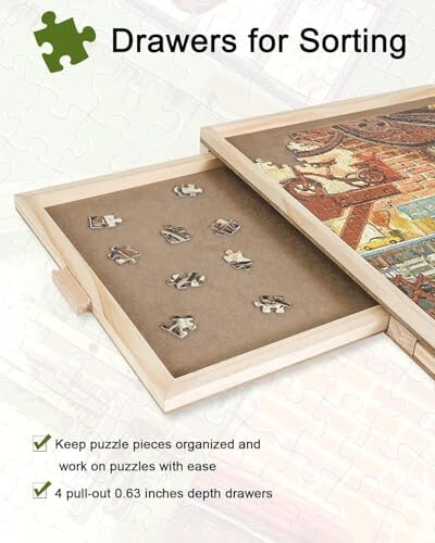 ALL4JIG 1500 Piece Rotating Puzzle Board with Drawers, 26