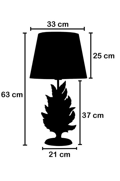 Altın Bej Modern Tasarım Yaprak Abajur - 3