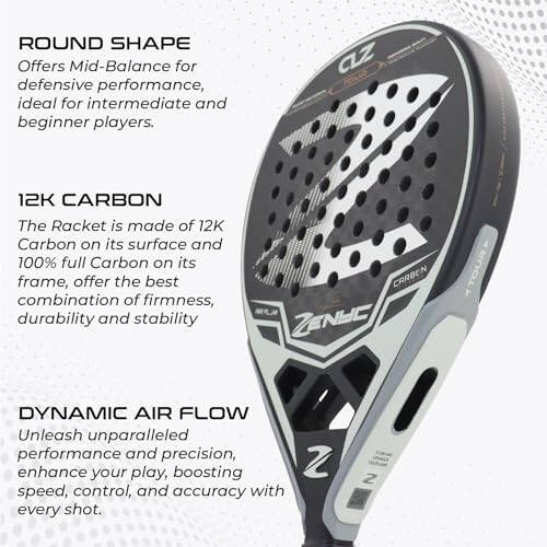 AMA Sport Padel Paddle Tennis Racket Carbon Fiber - 3