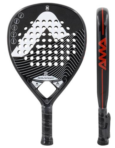 AMA Sport Padel Paddle Tennis Racket Carbon Fiber Pop Tennis Paddle Paddleball Racquets 3K, 12K, 18K, Full Carbon - 1