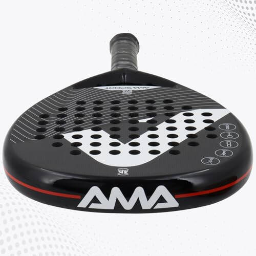 AMA Sport Padel Paddle Tennis Racket Carbon Fiber Pop Tennis Paddle Paddleball Racquets 3K, 12K, 18K, Full Carbon - 5