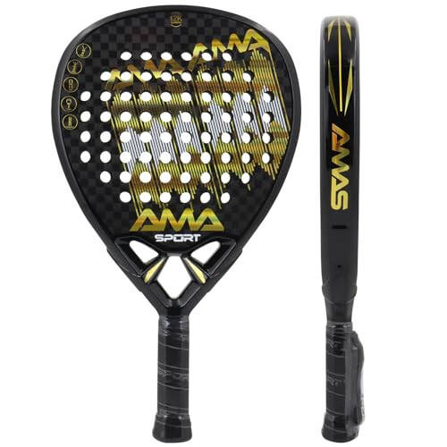 AMA Sport Padel Paddle Tennis Racket Carbon Fiber Pop Tennis Paddle Paddleball Racquets 3K,12K,18K,Full Carbon - 1