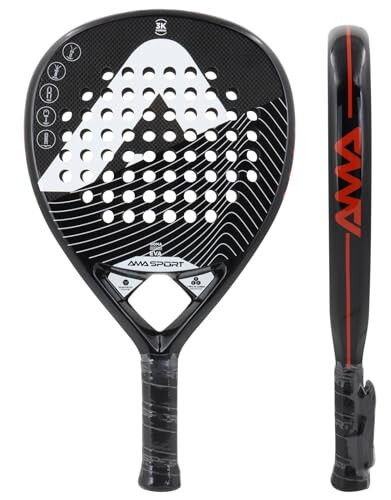 AMA Sport Padel Paddle Tennis Raketi Karbon Tolali Pop Tennis Paddle Paddleball Raketlari 3K, 12K, 18K, To'liq Karbon - 1