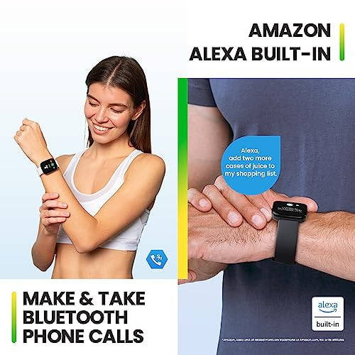 Amazfit Bip 5 Smart Watch 46mm, GPS, Alexa Built-in, Bluetooth Calling, 10-Day Battery, Heart-Rate & VO2 Max, Sleep Health Monitoring, AI Fitness App, 120+ Sports Modes, for Android & iPhone, Black - 3