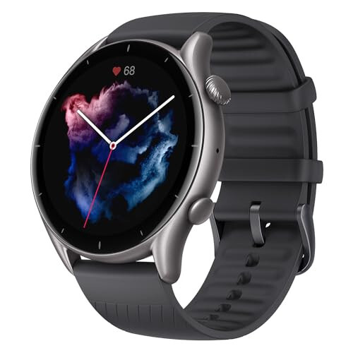 Amazfit GTR 3 Akıllı Saat 46mm Android ve iPhone için, 21 Gün Pil Ömrü, Dahili Alexa, GPS, 150'den Fazla Spor Moduyla Fitness Takip Cihazı, AMOLED Ekran, Kalp Atış Hızı Uyku Sağlık Takip Cihazı, Siyah - 1