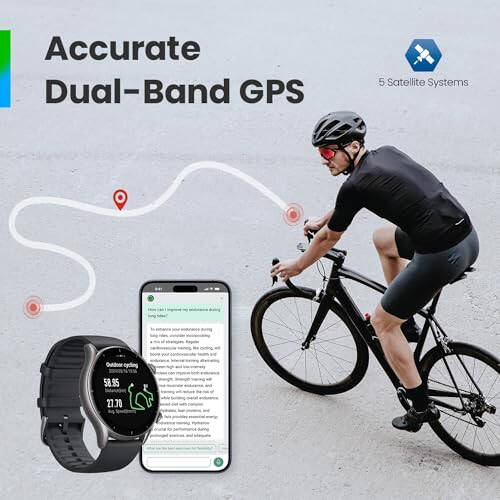 Amazfit GTR 3 Akıllı Saat 46mm Android ve iPhone için, 21 Gün Pil Ömrü, Dahili Alexa, GPS, 150'den Fazla Spor Moduyla Fitness Takip Cihazı, AMOLED Ekran, Kalp Atış Hızı Uyku Sağlık Takip Cihazı, Siyah - 3