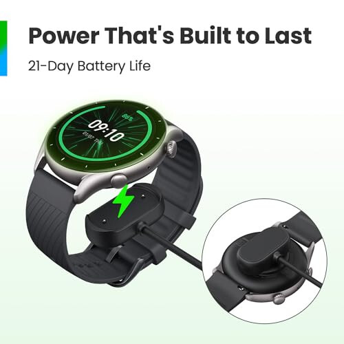 Amazfit GTR 3 Akıllı Saat 46mm Android ve iPhone için, 21 Gün Pil Ömrü, Dahili Alexa, GPS, 150'den Fazla Spor Moduyla Fitness Takip Cihazı, AMOLED Ekran, Kalp Atış Hızı Uyku Sağlık Takip Cihazı, Siyah - 4