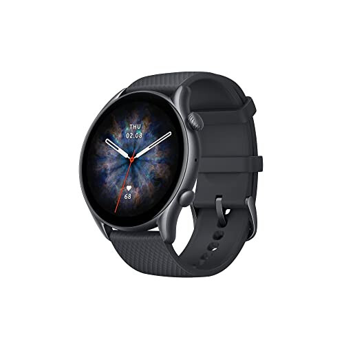 Amazfit GTR 3 Pro Akıllı Saat 46mm Android ve iPhone için, 14 Gün Pil Ömrü, GPS, Dahili Alexa, Bluetooth Aramaları, 150'den Fazla Spor Modu ile Erkekler İçin Fitness Takip Cihazı, Uyku Kalp Ritmi Sağlık Takibi, Siyah - 1