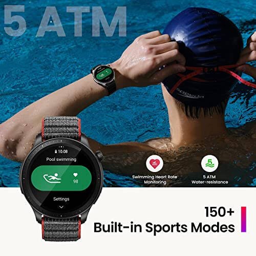 Amazfit GTR 4 Akıllı Saat 46mm, GPS, Dahili Alexa, Bluetooth Aramaları ve Mesajlar, 14 Gün Pil Ömrü, Kalp Atış Hızı Uyku İzleme, Yapay Zeka Fitness Uygulaması ve Spor Koçu, 150'den Fazla Spor Modu, Android iPhone İçin, Gri - 5