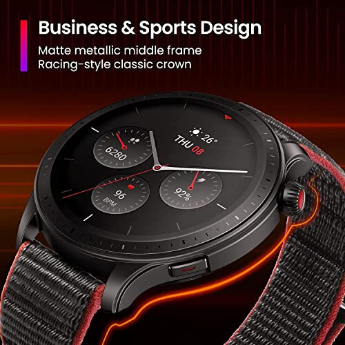 Amazfit GTR 4 Smart Watch 46mm, GPS, Alexa Built-In, Bluetooth Calls & Text, 14-Day Battery, Heart Rate Sleep Monitoring, AI Fitness App & Sports Coach, 150+ Sports Modes, for Android iPhone, Grey - 3