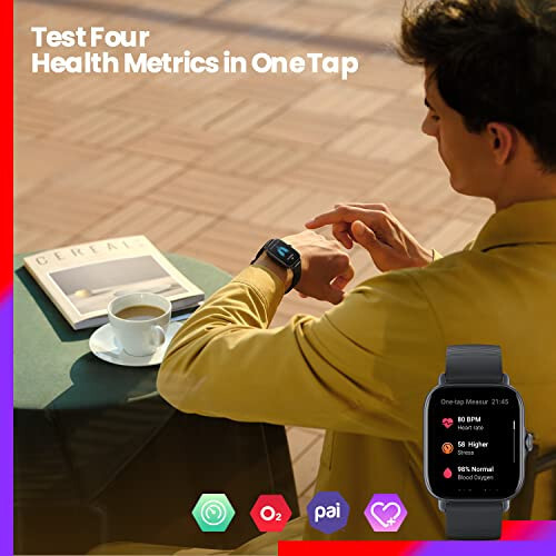 Amazfit GTS 3 Aql soati 42mm Android va iPhone uchun, Alexa o‘rnatilgan, GPS, 12 kunlik batareya muddati, 150 sport rejimli fitness sport soati, AMOLED displey, uyqu yurak urish tezligi sog‘liqni saqlash kuzatuvchisi, qora - 5